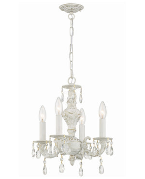 Maison Parisienne 13.5'' Four Light Mini Crystal Chandelier, Antique White Hand Cut Crystal - Main Product Image.jpg
