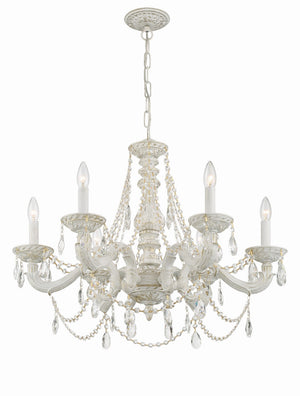 Maison Parisienne 28'' Six Light Crystal Chandelier, Antique White Hand Cut Crystal - Alternate Product Image 3.jpg