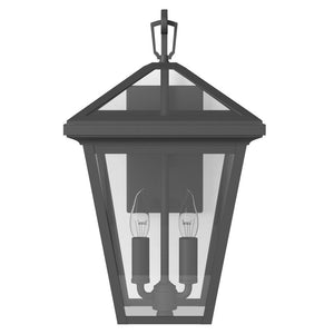 Proxy 8" Two Lights Medium Wall Mount Lantern, Museum Black