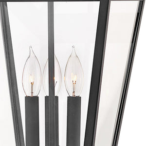 Proxy 12" Three Lights Medium Hanging Lantern, Museum Black