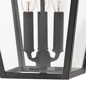 Proxy 12" Three Lights Medium Hanging Lantern, Museum Black