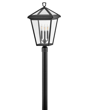 Proxy 14" Three Lights Large Post Mount Lantern, Museum Black
