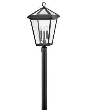Proxy 14" Three Lights Large Post Mount Lantern, Museum Black