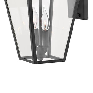 Proxy 10" Two Lights Medium Wall Mount Lantern, Museum Black
