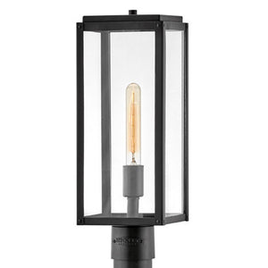 Kona 7" One Light Medium Post Mount Lantern, Black