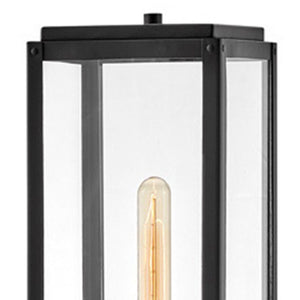 Kona 7" One Light Medium Post Mount Lantern, Black