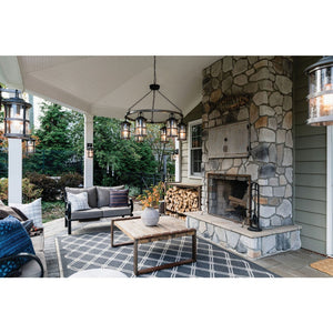 Delta 7" One Light Medium Wall Mount Lantern, Black