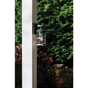 Delta 7" One Light Medium Wall Mount Lantern, Black