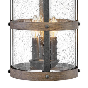 Delta 10" Three Lights Medium Wall Mount Lantern, Aged Zinc