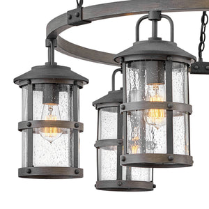Delta 42" Six Lights Large Single Tier Chandelier, Aged Zinc