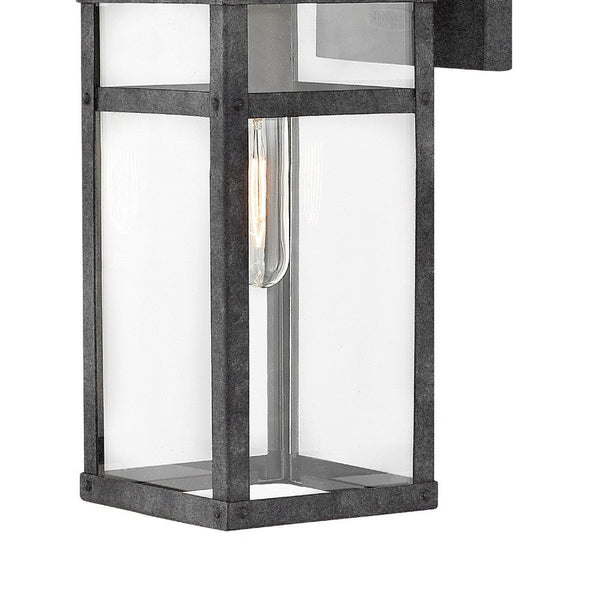 Porter 6" One Light Medium Wall Mount Lantern, Aged Zinc