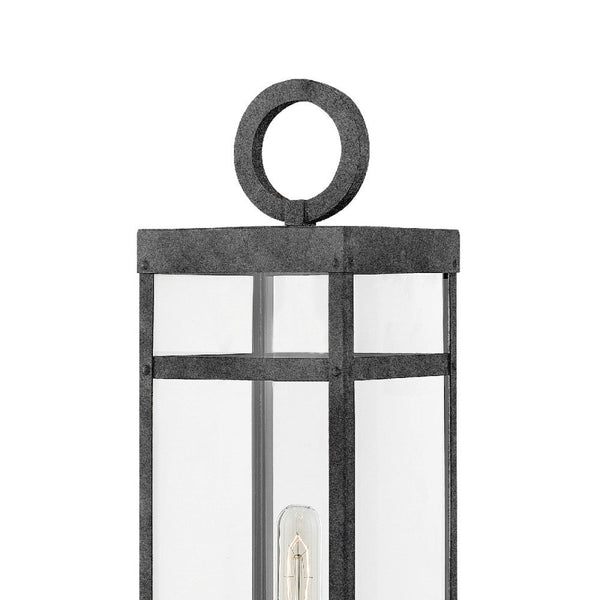 Porter 6" One Light Large Post Top or Pier Mount Lantern, Aged Zinc