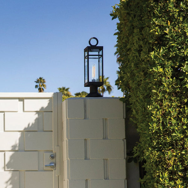 Porter 6" One Light Large Post Top or Pier Mount Lantern, Aged Zinc
