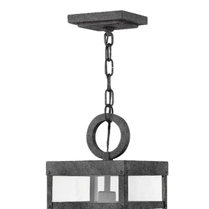 Porter 7" One Light Medium Hanging Lantern, Aged Zinc
