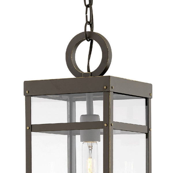 Porter 7" One Light Medium Hanging Lantern, Oil Rubbed Bronze