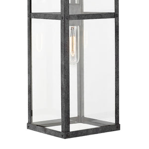 Porter 6" One Light Large Wall Mount Lantern, Aged Zinc