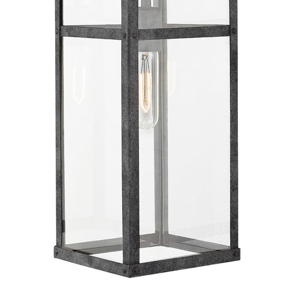 Porter 6" One Light Large Wall Mount Lantern, Aged Zinc