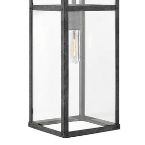 Porter 7" One Light Large Wall Mount Lantern, Aged Zinc