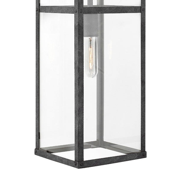 Porter 7" One Light Large Wall Mount Lantern, Aged Zinc