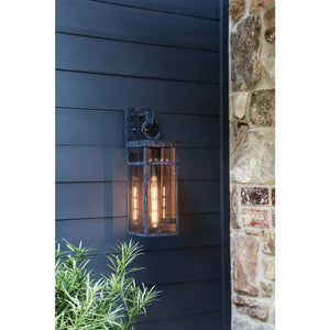 Porter 7" One Light Large Wall Mount Lantern, Aged Zinc