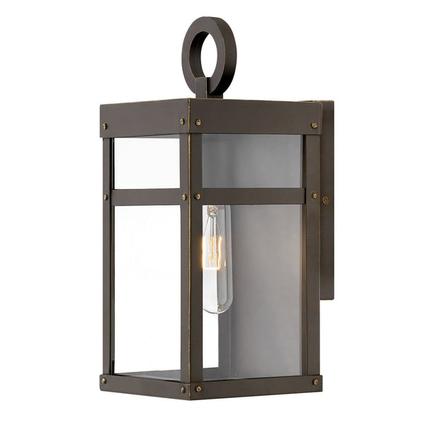 Porter 5" One Light Small Wall Mount Lantern, Oil Rubbed Bronze