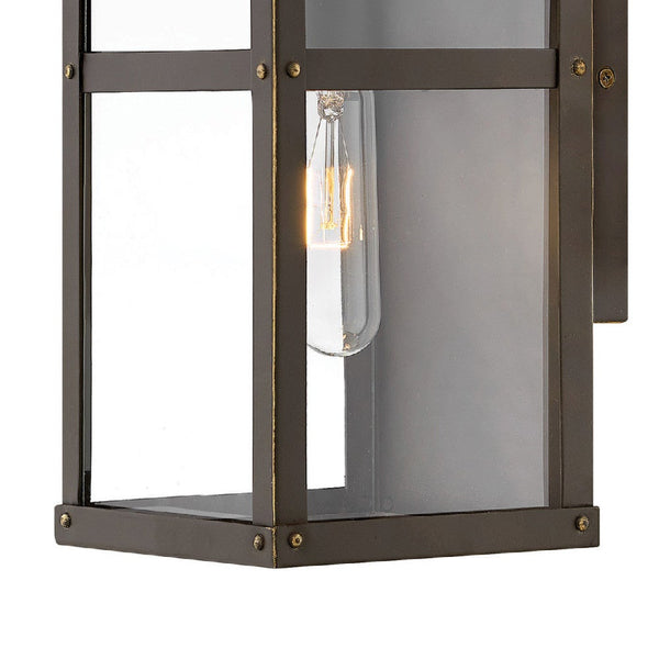 Porter 5" One Light Small Wall Mount Lantern, Oil Rubbed Bronze