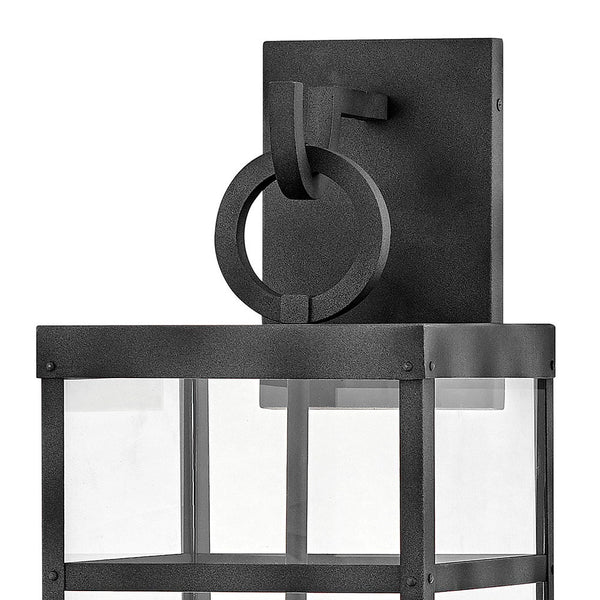 Porter 9" One Light Large Wall Mount Lantern, Aged Zinc