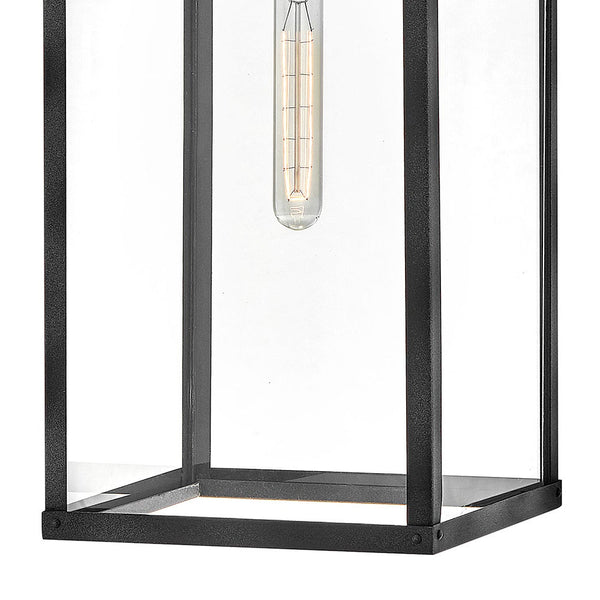 Porter 9" One Light Large Wall Mount Lantern, Aged Zinc