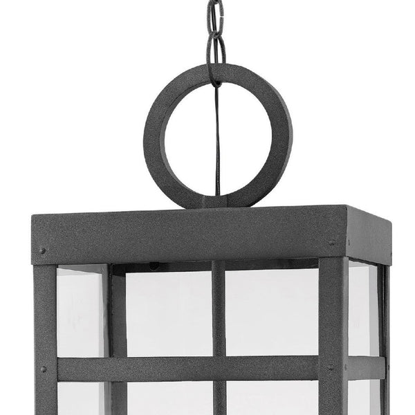Porter 12" Four Lights Medium Single Tier, Aged Zinc