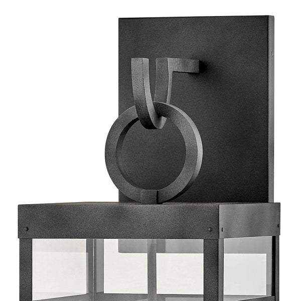 Porter 12" Four Lights Extra Large Wall Mount Lantern, Aged Zinc