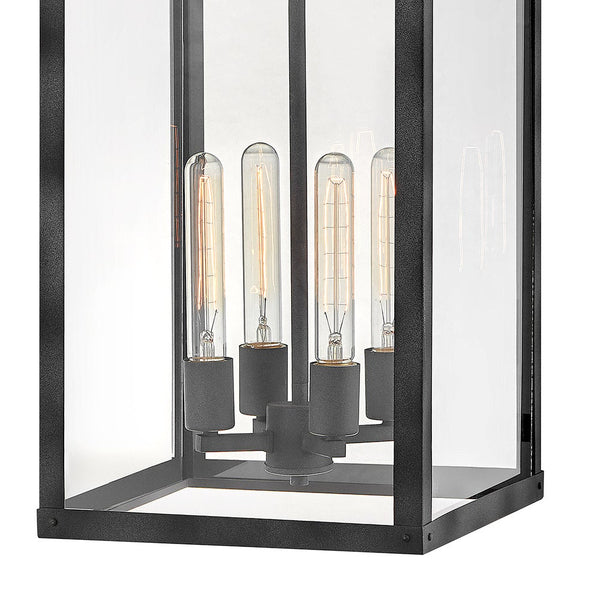 Porter 12" Four Lights Extra Large Wall Mount Lantern, Aged Zinc