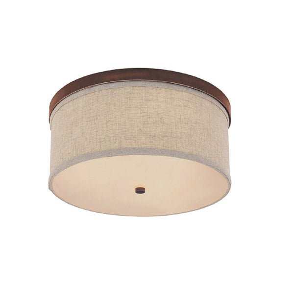 Addison 15.75" Three Light Flush Mount, Burnished Bronze