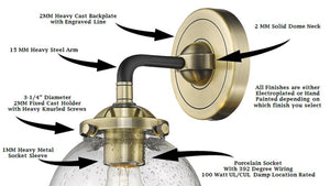 Brasserie 6" One Light Sconce, Black Antique Brass