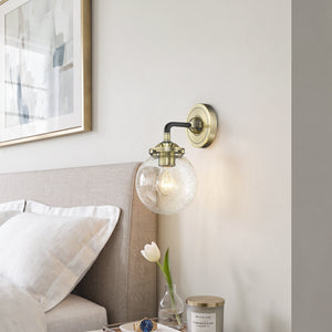 Brasserie 6" One Light Sconce, Black Antique Brass