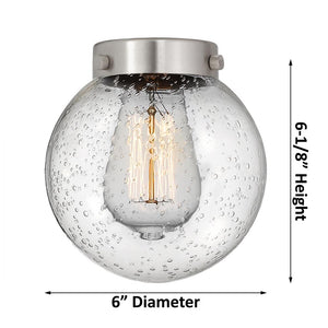 Brasserie 6" One Light Sconce, Black Polished Nickel