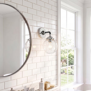 Brasserie 6" One Light Sconce, Black Polished Nickel
