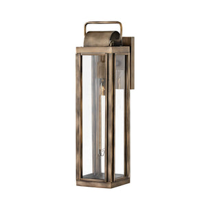 Lumen 5" One Light Large Wall Mount Lantern, Burnished Bronze