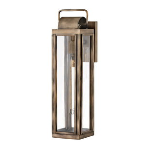 Lumen 5" One Light Large Wall Mount Lantern, Burnished Bronze