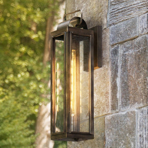 Lumen 5" One Light Large Wall Mount Lantern, Burnished Bronze