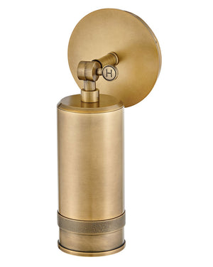 Zeta 5" One Light Small Wall Mount Lantern, Heritage Brass