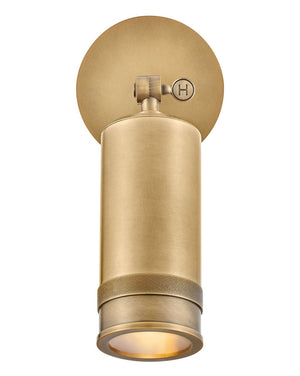 Zeta 5" One Light Small Wall Mount Lantern, Heritage Brass