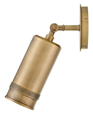 Zeta 5" One Light Small Wall Mount Lantern, Heritage Brass