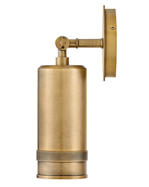 Zeta 5" One Light Small Wall Mount Lantern, Heritage Brass