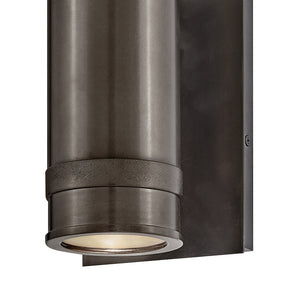 Zeta 5" Two Lights Medium Wall Mount Lantern, Black Oxide