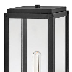Kona 7" One Light Medium Pier Mount Lantern, Black