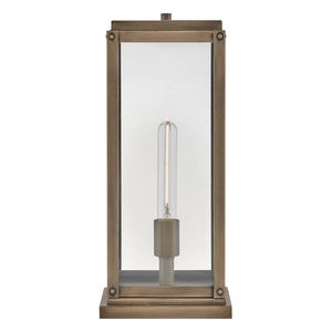 Kona 7" One Light Medium Pier Mount Lantern, Burnished Bronze