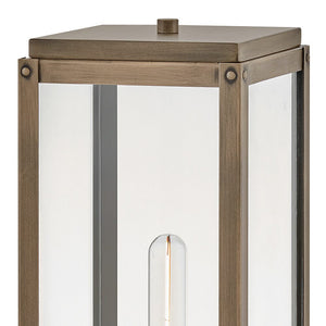 Kona 7" One Light Medium Pier Mount Lantern, Burnished Bronze