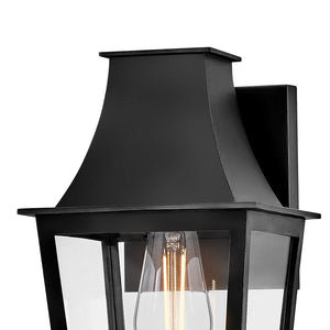 Alloy 7" One Light Small Wall Mount Lantern, Black
