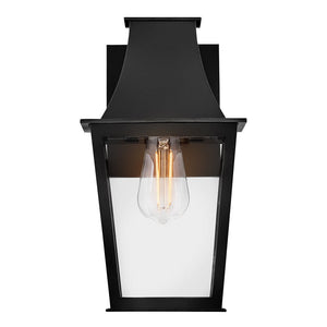 Alloy 7" One Light Small Wall Mount Lantern, Black