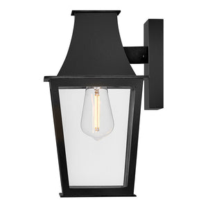 Alloy 7" One Light Small Wall Mount Lantern, Black